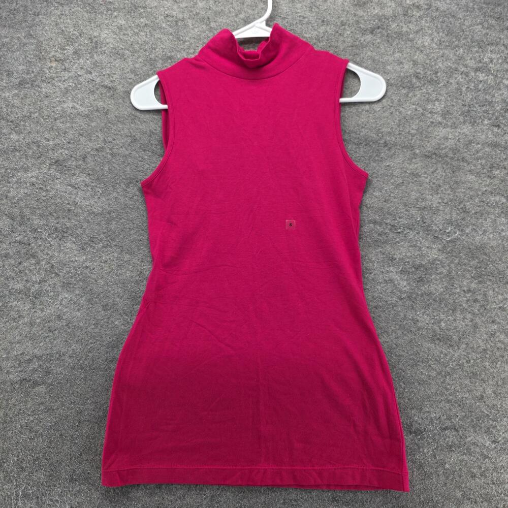 Express Dress Womens Small Pink Tank Dress Bodycon Turtleneck Bow Casual